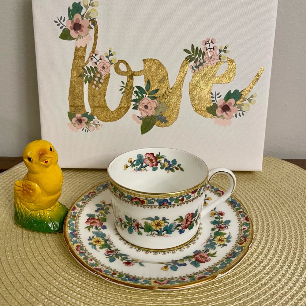 Coalport Ming Rose Teacup and Saucer Set
